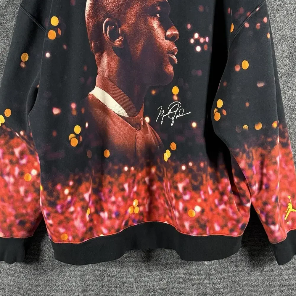 Nike Air Jordan Flight Heritage AOP Jumpman Hoodie Mens 2XL Michael Jordan Bulls